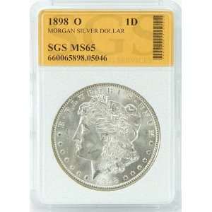    1898 O MS65 Morgan Silver Dollar Graded by SGS 