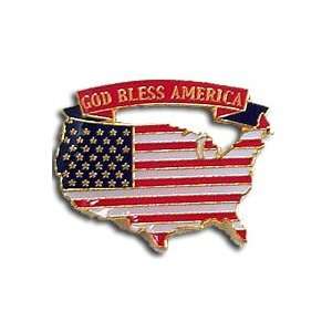  God Bless Our Country Flag Pin 