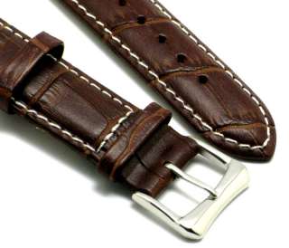 20mm Brown leather watch Band fits Seiko Citizen etc  