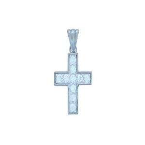  Sterling Silver Classic Wide Cross Necklace