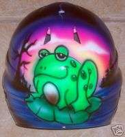 Batting Helmet NEW Airbrushed COOL FROG w/any name  