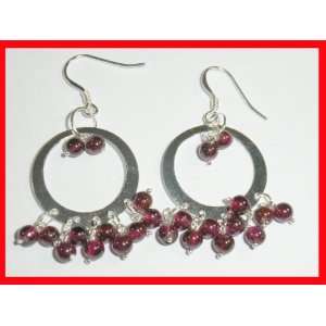   Bead Hoop Earrings Sterling Silver #1103: Arts, Crafts & Sewing