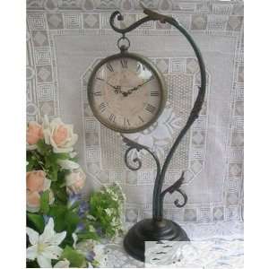  Rural Europe type desk clock bell table creative mute wall 