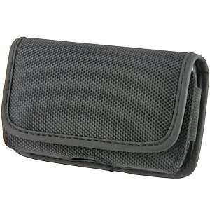  Canvas Horizontal Belt Clip Carrying Case #S2, Black for 