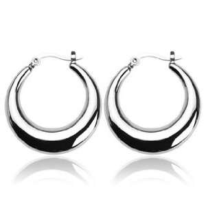  316L Stainless Steel Crescent Moon Round Click Top 