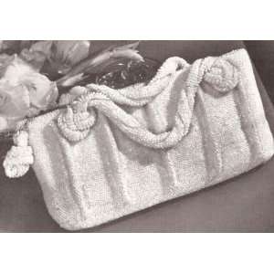 Vintage Crochet PATTERN to make   Crocheted Beaded Evening Bag Purse 