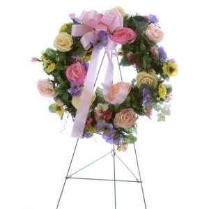 Silk Flower Bouquets on Handmade Memorial Cemetery Silk Flower Arrangement Bright Mixed Halo