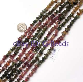 8mm gemstone tourmaline chips beads strand 15  