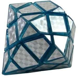    Blue Transparent Diamond Brain Teaser Puzzle Cube: Toys & Games