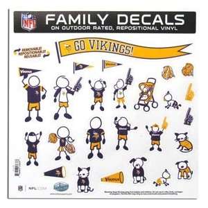  Minnesota Vikings 11x11 Family Car Decal Sheet Sports 