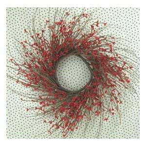  Wreath Twig & Pip Berry Red Country Rustic 16