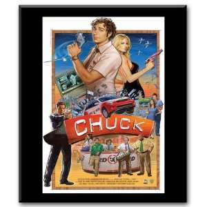  Chuck Poster   Mounted TV Movie Style (Framed)
