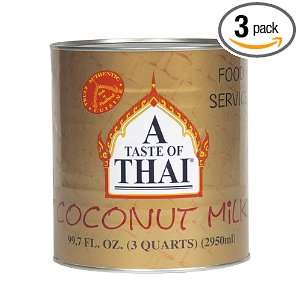 Taste of Thai Coconut Milk, 99.7 Ounce Cans (Pack of 3)  
