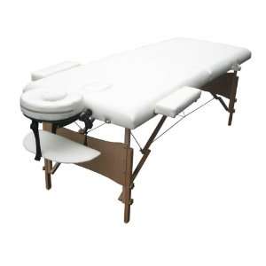  Cream Wood Portable Massage Table: Sports & Outdoors