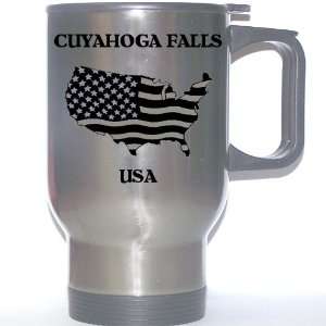  US Flag   Cuyahoga Falls, Ohio (OH) Stainless Steel Mug 