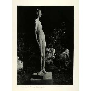 1953 Print Sculpture Woman Germaine Richier Statue Stone Carving 