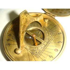   Language Solid Brass Sundial Compass for Astrology and Astronomy