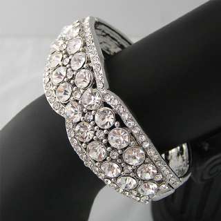 Elegant Bracelet Bangle Cuff W swarovski crystal B084  