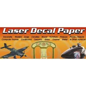  Laser White Waterslide Decal Paper 10 Sheets Office 