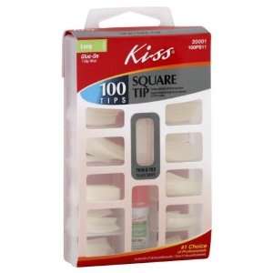  Kiss 100 Nails Square Tip (2 pack) Beauty