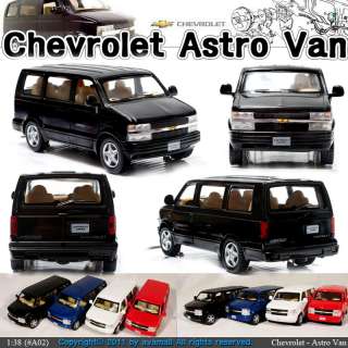 CHEVROLET ASTRO VAN 1:38, 5 Color selection Diecast Mini Cars Toys 