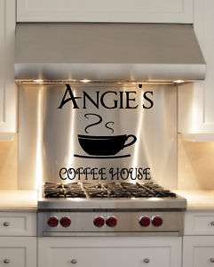 CUSTOM COFFEE CUP HOUSE KITCHEN DECAL STICKER WORD  