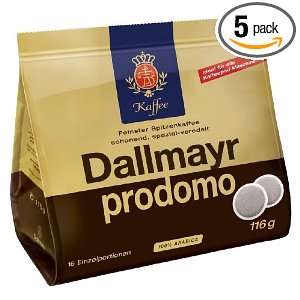 Dallmayr Prodomo Pods, 116 Grams, 16 Count Coffee Pods (Pack of 5 