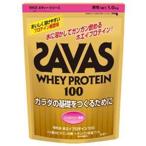  SAVAS Whey Protein 100 Strawberry flavor   1.0kg Health 