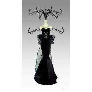 Jewelry Stand/Black Satin Dress, Bow: Home & Kitchen
