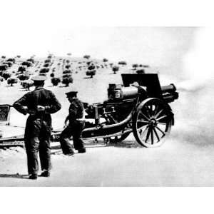  Republican Field Artillery Firing Near Toledo; Spanish 