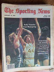 Vintage Notre Dame Basketball Kelly Tripucka 1970s  