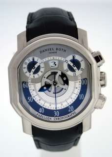 Daniel Roth Papillon Chronographe 18k White Gold Watch.  