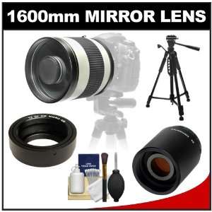  Samyang 800mm f/8.0 Mirror Lens (White) with 2x 
