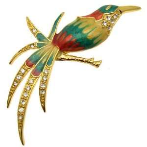  Acosta Brooches   Multi Colored Enamel & Crystal   Gold 