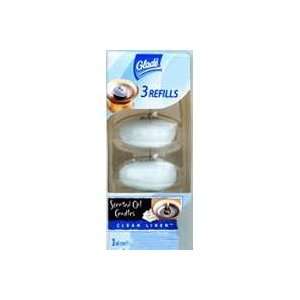  GLADE SCENTED OIL CANDLE REFILL 4 CT BOX, CLEAN LINEN: Home & Kitchen