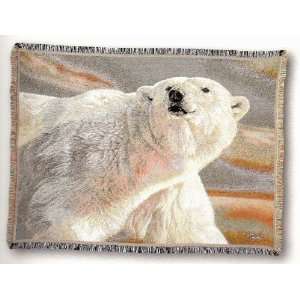  Al Agnew Polar Bear Tapestry Throw: Home & Kitchen