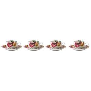  Royal Albert Country Rose Espresso Cups and Saucers   Set 