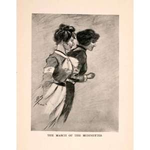  1905 Print March Midinettes Seamstress Salesgirl Women 