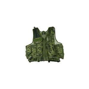   Digital Woodland Camouflage Assault Cross Draw Vest