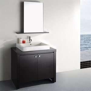  Allegra 36 Inch Modern Bathroom Vanity Set   Espresso 