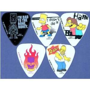  Simpsons Guitar Picks Pack #1 Musical Instruments
