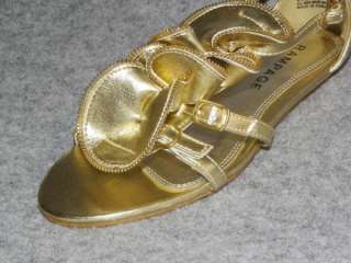   Gold Or Turquoise Ruffle Sandals Shoes Size 6.5 M 8 M 10 M  