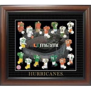  Evolution of the Miami Football Uniform   Framed Art   16 