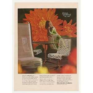  1967 JR Clark Ames Aire Collection Chair Table Print Ad 