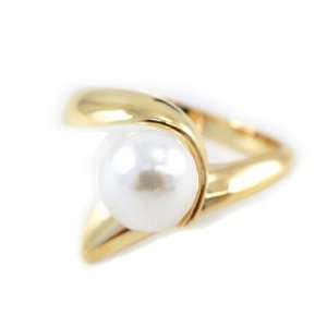  Gold plated ring Perla white.   Taille 56: Jewelry