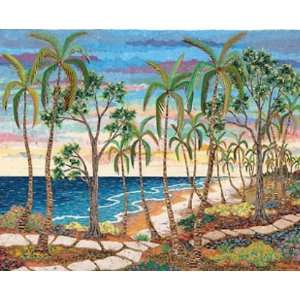  Andrea Beloff 38W by 30H  Sea Of Palms CANVAS Edge #3 