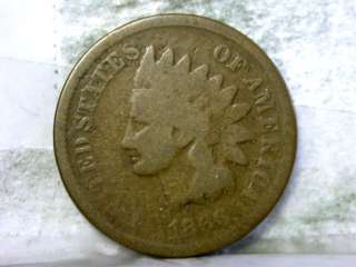 1866 GOOD INDIAN HEAD SMALL CENT  180 ROTATED REVERSE  ID#D712  