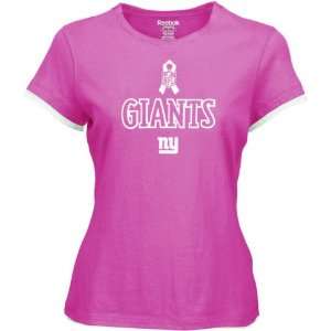  New York Giants Womens T Shirt: Reebok NFL Womens Breast 