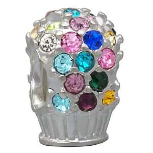 Soufeel Bling&Colorful Crystal Flowerpot European Charm Beads Fit All 