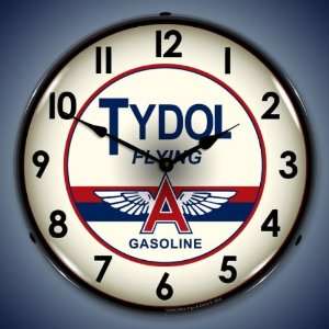  Tydol Flying A Gasoline Lighted Business Clock